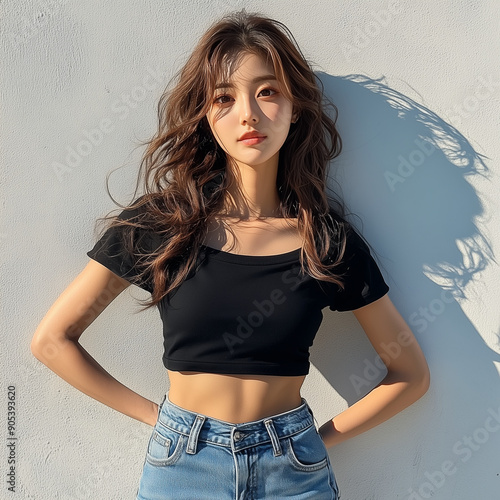 여성 여름 패션 모델