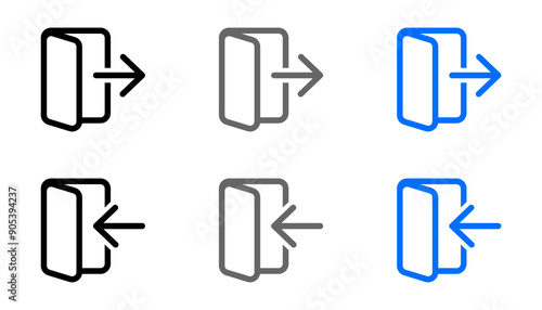 login icon. join symbol. inside entry sign. account access pictogram. doorway symbol.