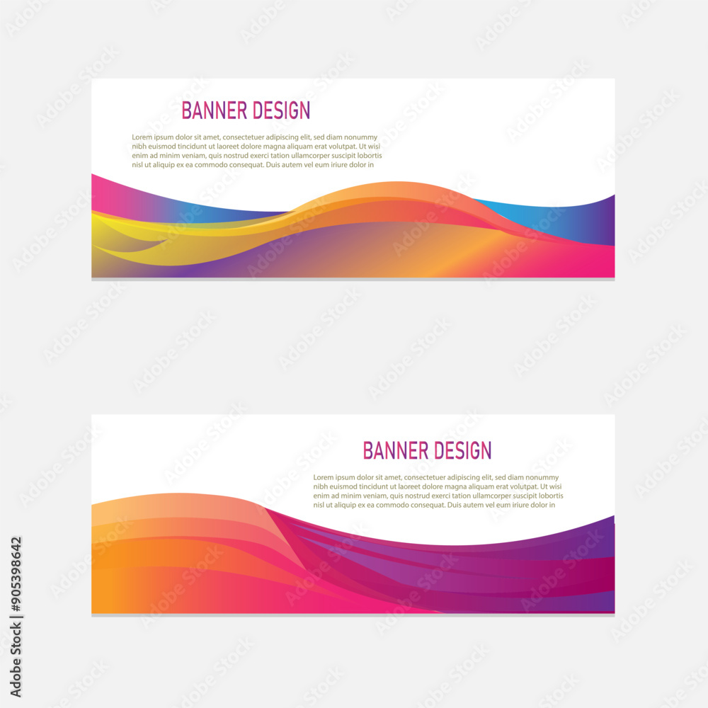 Fototapeta premium Geometric banner design with Vector presentation template.