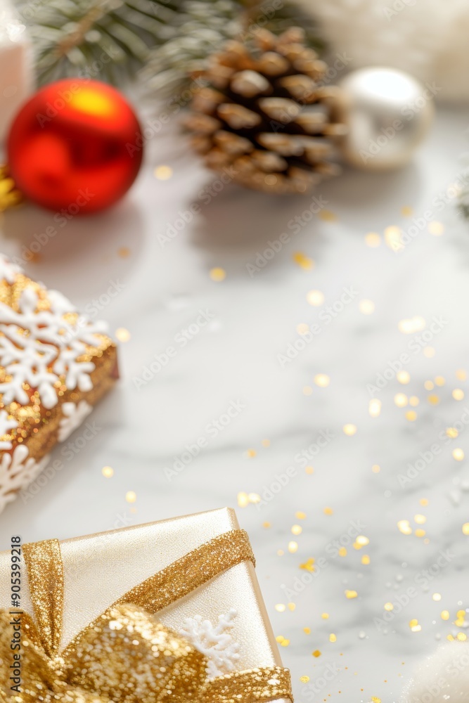 Festive Christmas banner and xmas poster, bright decorative decorations New Year holiday background. Christmas greeting card, flyer brochure cover card, party invitation Festive Christmas banner and xmas poster, bright decorative decorations New Year holiday background. Christmas greeting card, flyer brochure cover card, party invitation