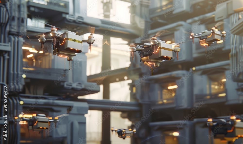 Autonomous Drones Delivering Packages Swiftly And Efficiently