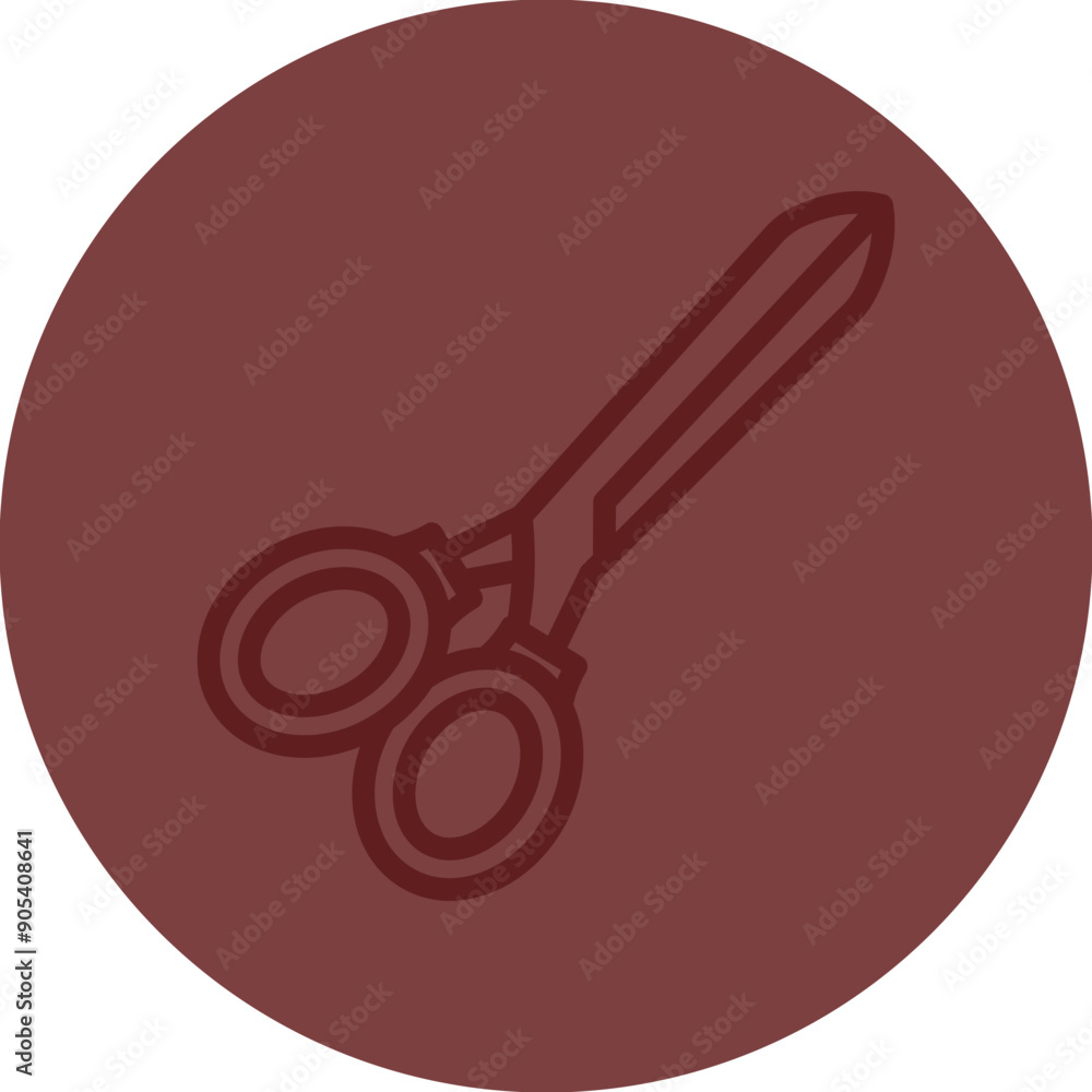 Scissors Vector Line Maroon Circle Maroon Scissors Vector Line Maroon Circle Maroon