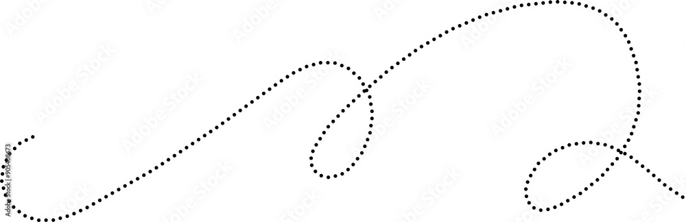 Spiral dotted line hand drawn Spiral dotted line hand drawn