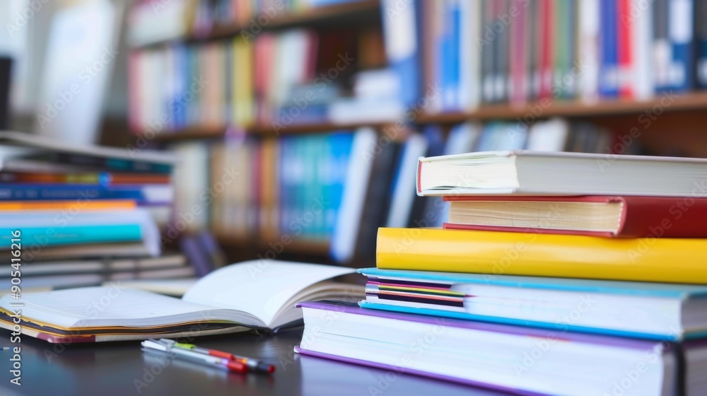 Stack of Books on a Table. Stack of Books on a Table.