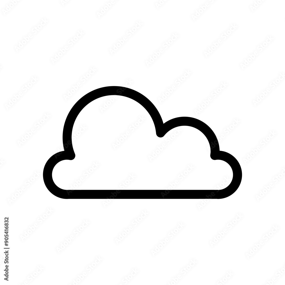 Cloud icon in thin line style vector illustration graphic design Cloud icon in thin line style vector illustration graphic design
