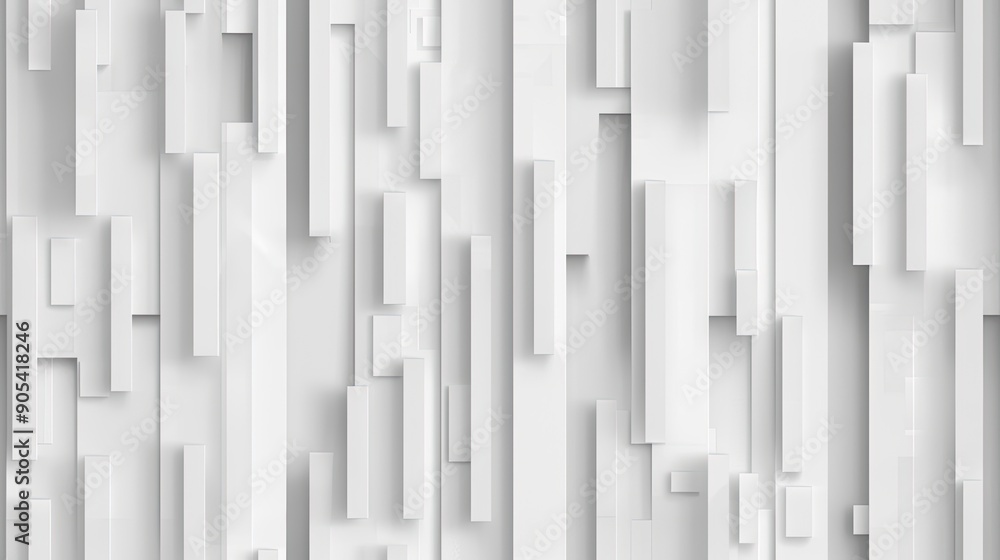 A unique, textured white wall showcases various abstract geometric shapes, creating a striking visual effect in a contemporary indoor space SEAMLESS PATTERN A unique, textured white wall showcases various abstract geometric shapes, creating a striking visual effect in a contemporary indoor space SEAMLESS PATTERN