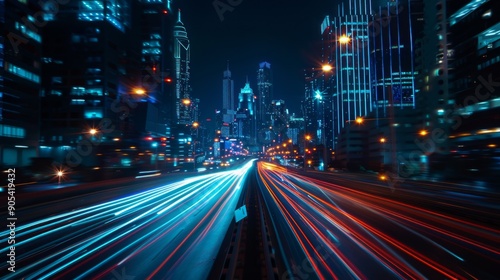 Cityscape with Blurry Lights