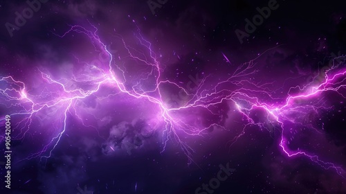 purple lightning bolts on a black background