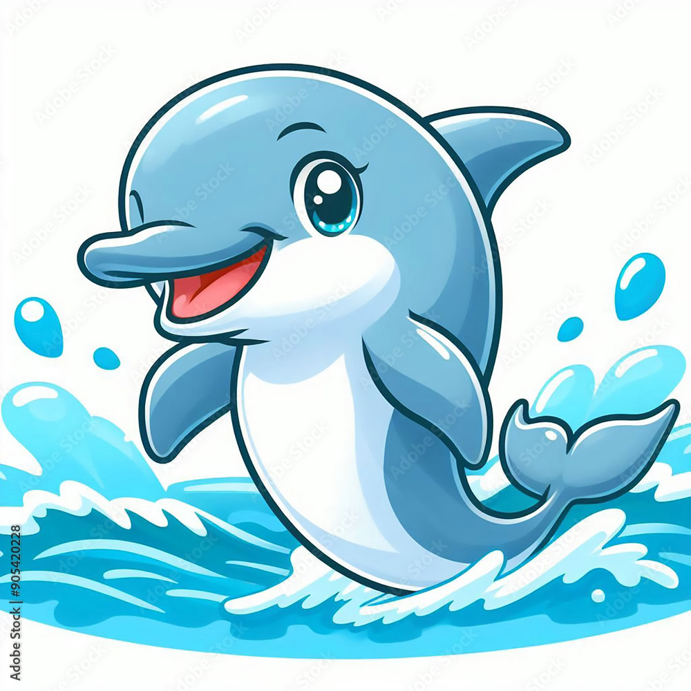 Fototapeta premium Playful Dolphin Icon