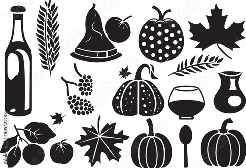 fruits and vegetables icons set