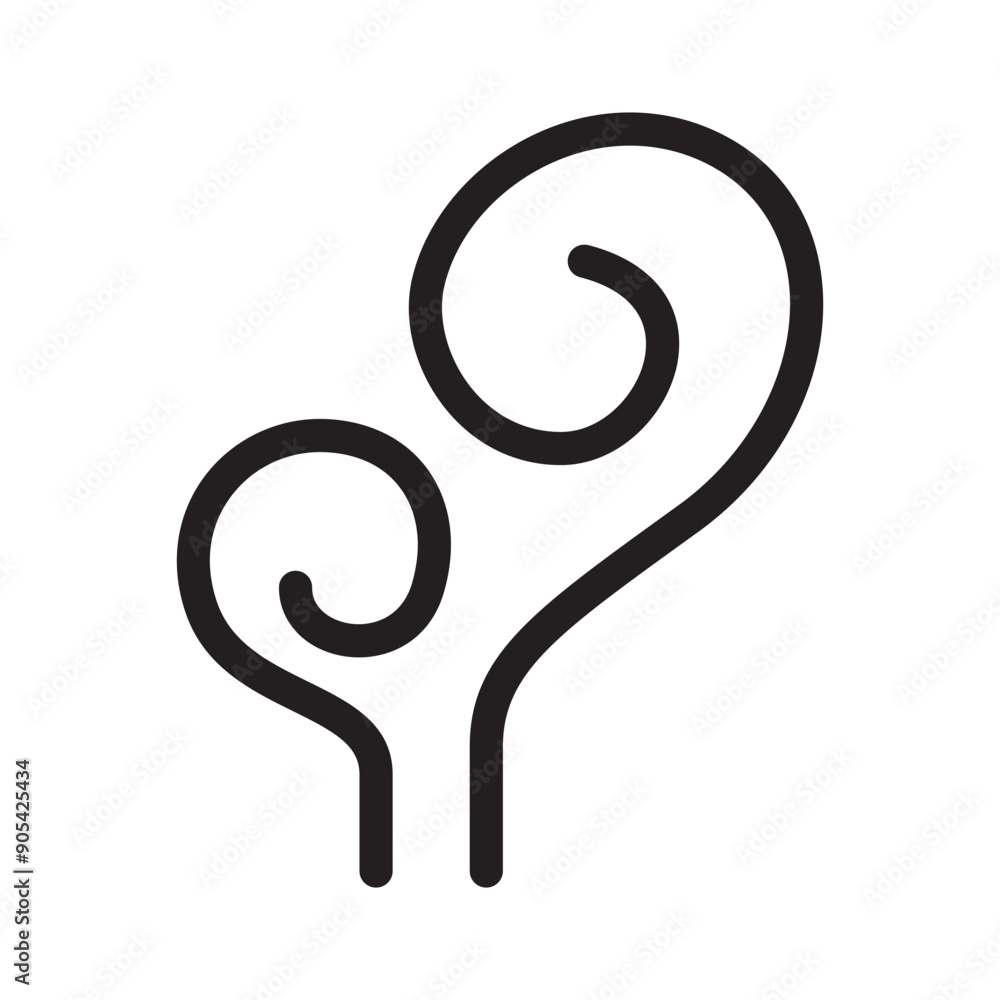 Leaves icon in thin line style vector illustration graphic design Leaves icon in thin line style vector illustration graphic design
