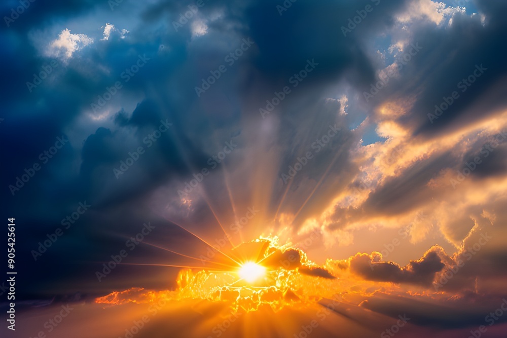 Fototapeta premium sunset in the sky