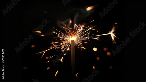 Wallpaper Mural Sparkler glowing against dark backdrop Torontodigital.ca