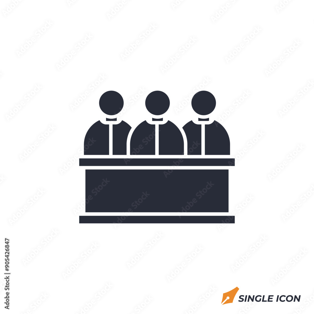 Team Meeting icon vector illustration. Team Meeting symbol isolated on white background Team Meeting icon vector illustration. Team Meeting symbol isolated on white background
