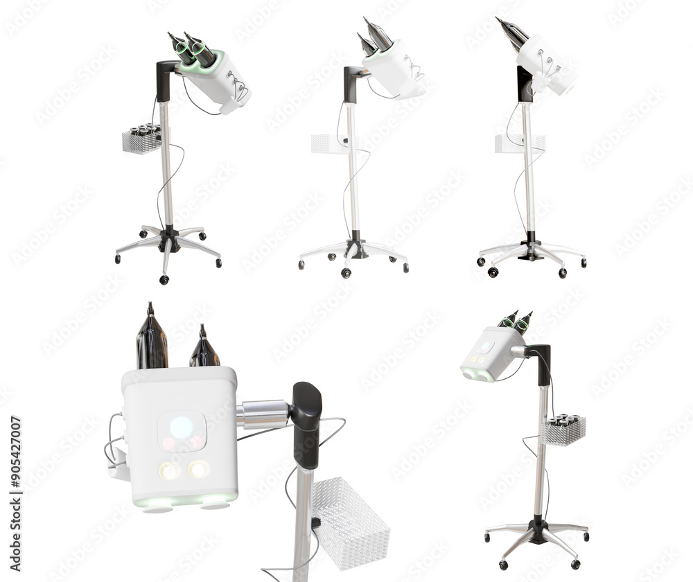 The Injector for CT scanner image, isolated on a white background, demonstrates modern medical equipment. Clipping path. The Injector for CT scanner image, isolated on a white background, demonstrates modern medical equipment. Clipping path.