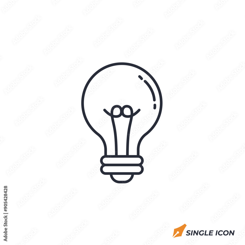 Light Bulb icon vector illustration. Light Bulb symbol isolated on white background Light Bulb icon vector illustration. Light Bulb symbol isolated on white background