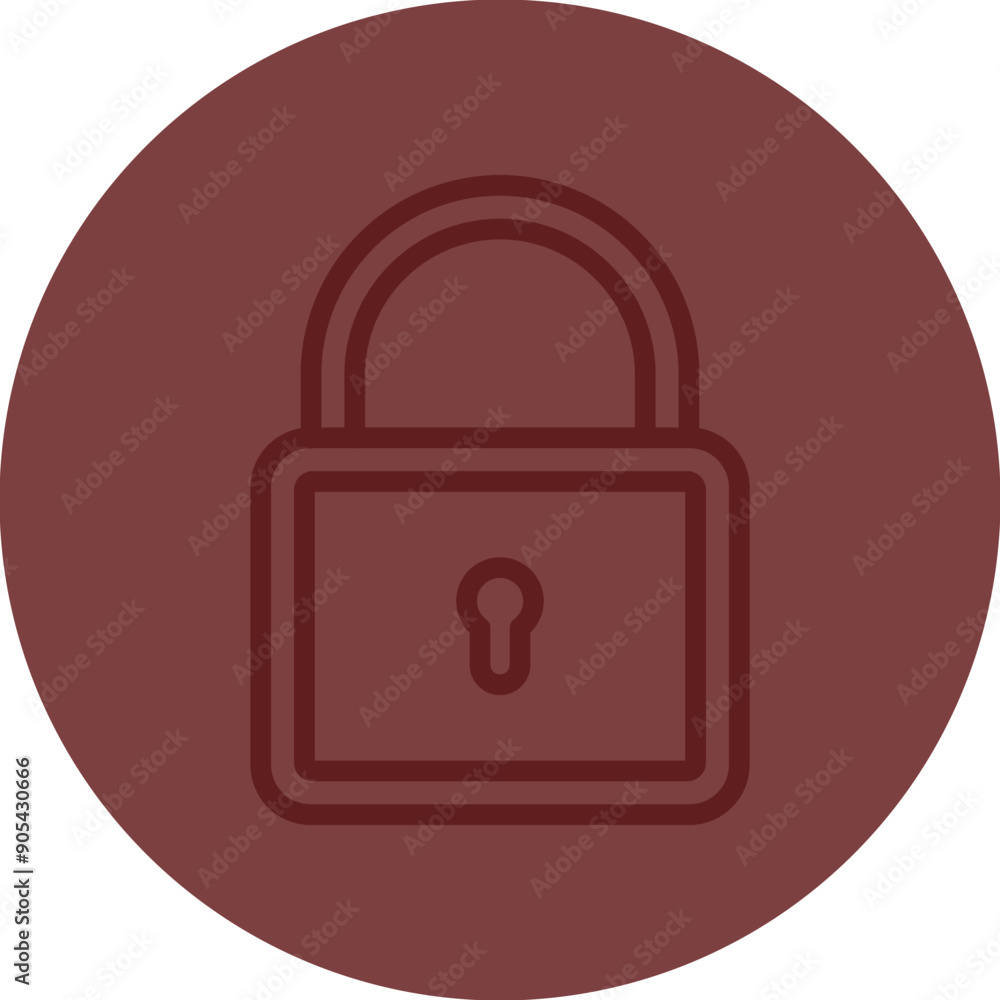 Lock Vector Line Maroon Circle Maroon Lock Vector Line Maroon Circle Maroon