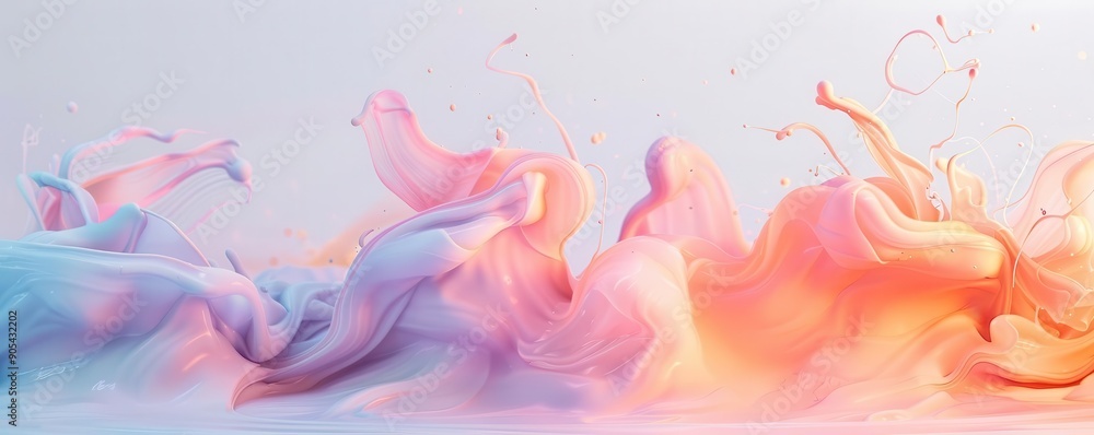 Abstract colorful paint splash with soft pastel tones. Abstract colorful paint splash with soft pastel tones.