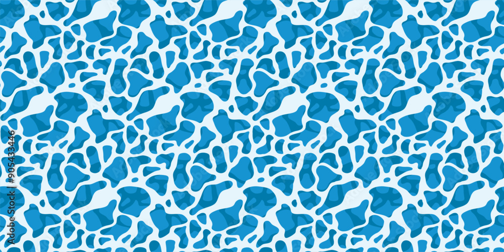 Obraz premium Blue ocean wave. Rippled water surface with sunlight reflecting. Top view. Beach, Ocean clean and deep water. Vector illustration
