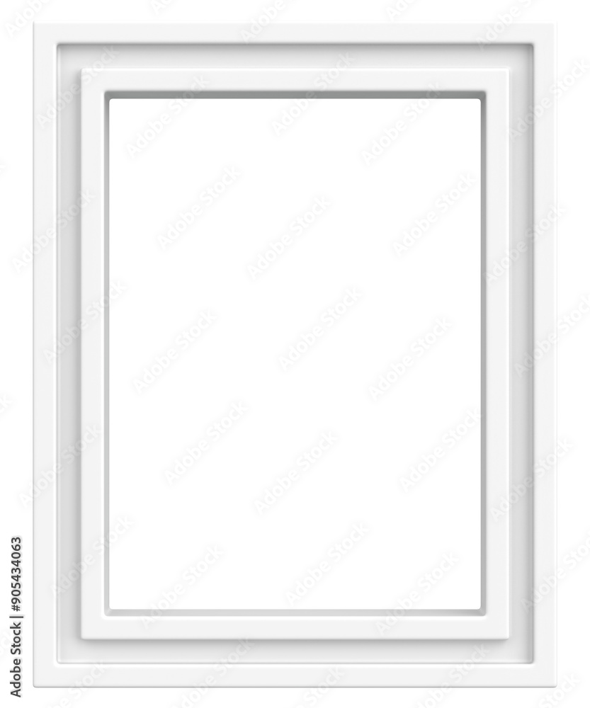 Picture frame. Portrait frame. 3D illustration. Picture frame. Portrait frame. 3D illustration.