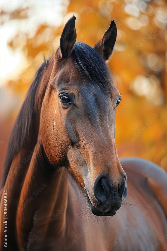 Obraz premium Portrait of an elegant quarter horse.