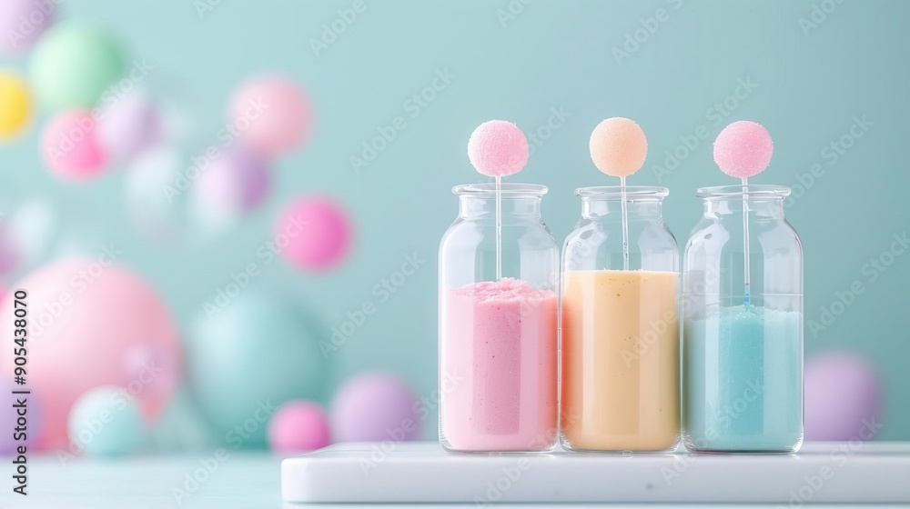 A vibrant science-themed birthday party for kids, featuring science experiments and decorations. Commercial photography, Natural soft pale skin. A vibrant science-themed birthday party for kids, featuring science experiments and decorations. Commercial photography, Natural soft pale skin.