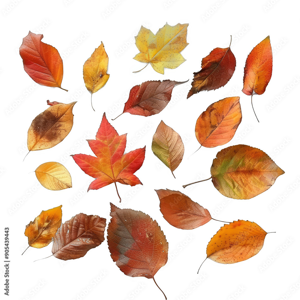 Fototapeta premium Stunning Autumn Foliage. Explore the beauty of fall leaves with this diverse collection
