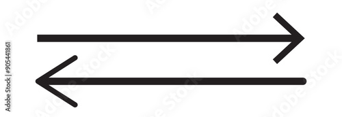 Black Arrow exchange icon, flat design eps 10