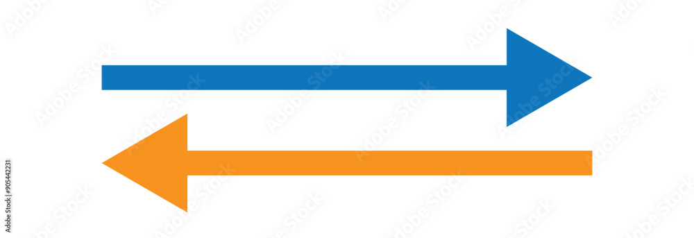 Left and right sign arrow icon set design eps 10 Left and right sign arrow icon set design eps 10