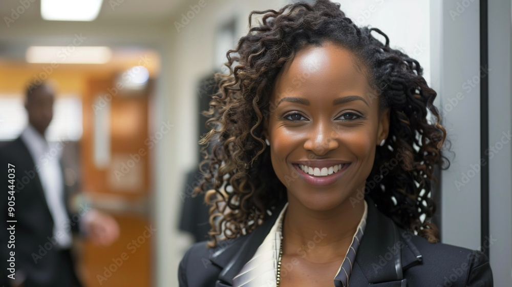 Walking out of a meeting room with a smile of satisfaction - Photos of happy African-Americans in business negotiations Walking out of a meeting room with a smile of satisfaction - Photos of happy African-Americans in business negotiations
