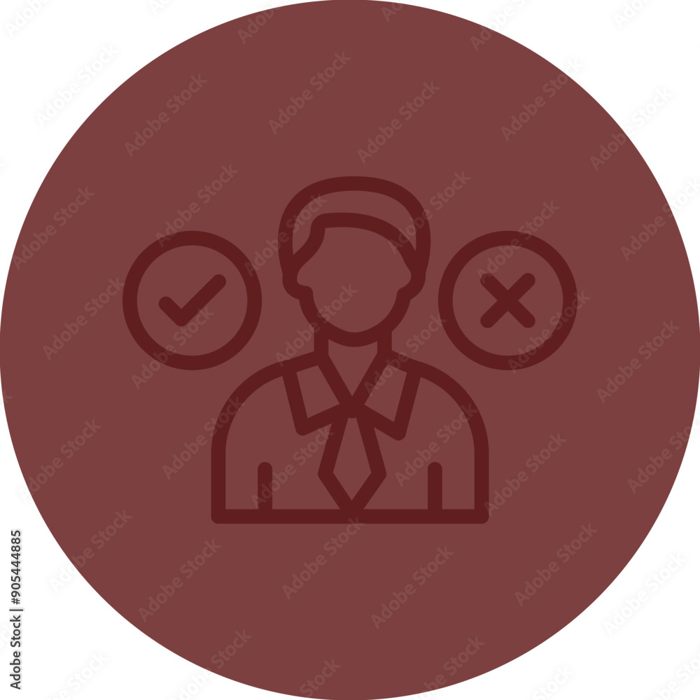 Decision Making Vector Line Maroon Circle Maroon Decision Making Vector Line Maroon Circle Maroon