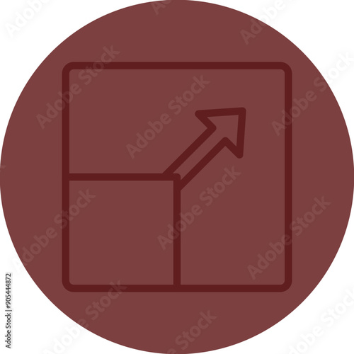 Resize Vector Line Maroon Circle Maroon