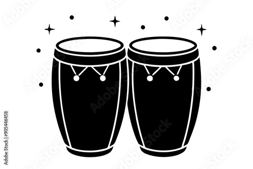 congas vector silhouette 