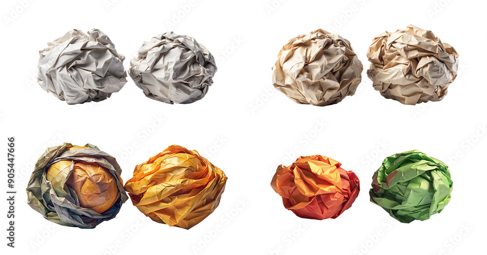 Detailed Crumpled Paper Balls Collection with a Transparent Background – Perfect for Textures and Stationery Graphics Detailed Crumpled Paper Balls Collection with a Transparent Background – Perfect for Textures and Stationery Graphics