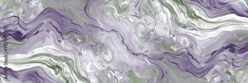 This seamless marble pattern in purple, green, and white is wellsuited for various backgrounds and designs photo