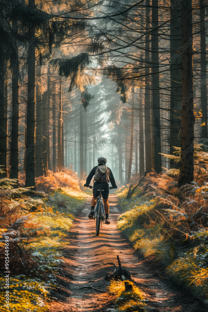 Captivating Journey Through a Sunlit Forest Path on Two Wheels Captivating Journey Through a Sunlit Forest Path on Two Wheels