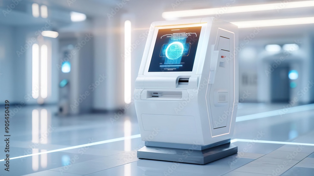 Banking innovation, ATM machine and technology, 8K. Banking innovation, ATM machine and technology, 8K.