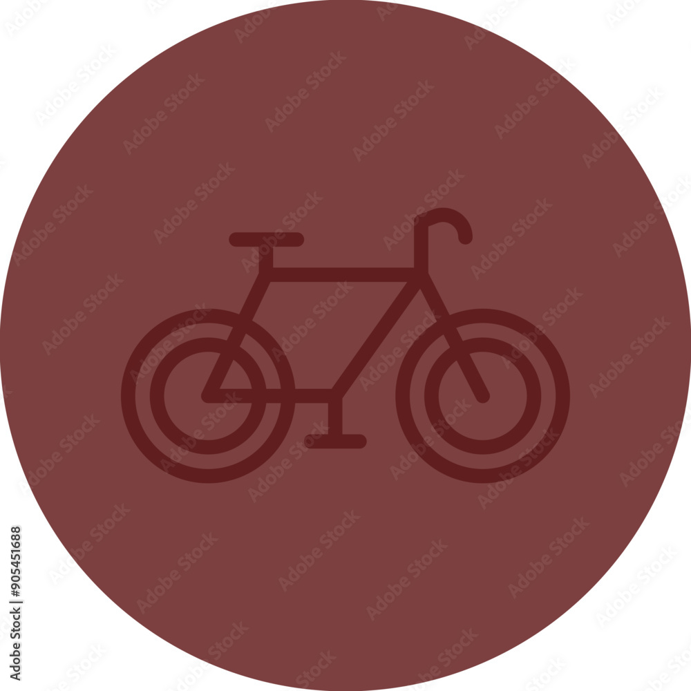 Bicycle Vector Line Maroon Circle Maroon Bicycle Vector Line Maroon Circle Maroon