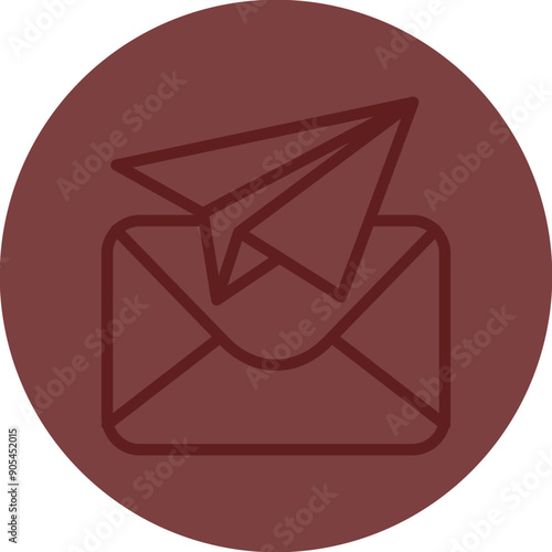 Send Vector Line Maroon Circle Maroon