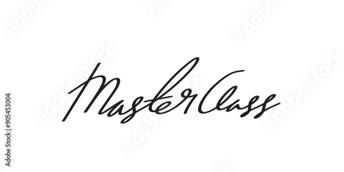 Hand lettering of Masterclass 
