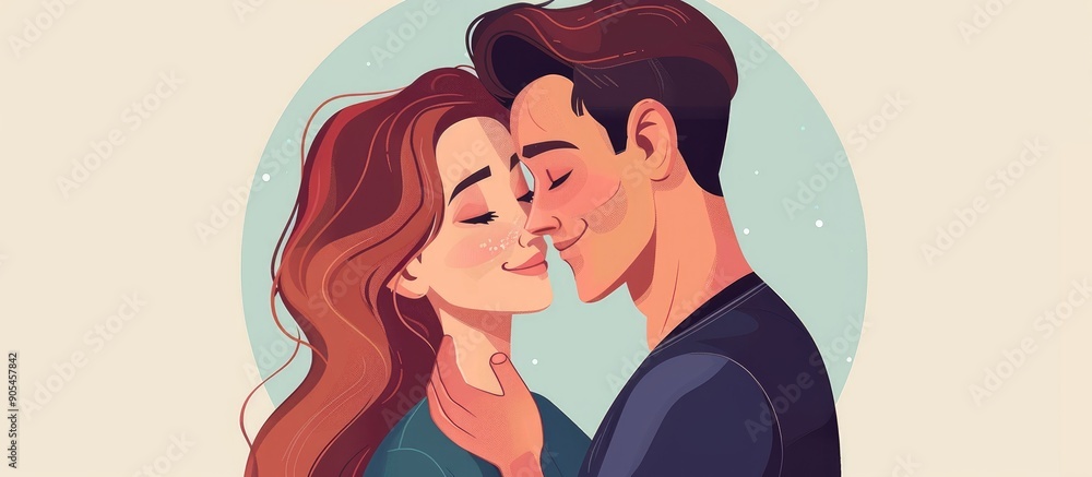 Young beautiful couple hugging and talking Deep feelings love affection Close trusting relationship between a man and a woman Young beautiful couple hugging and talking Deep feelings love affection Close trusting relationship between a man and a woman