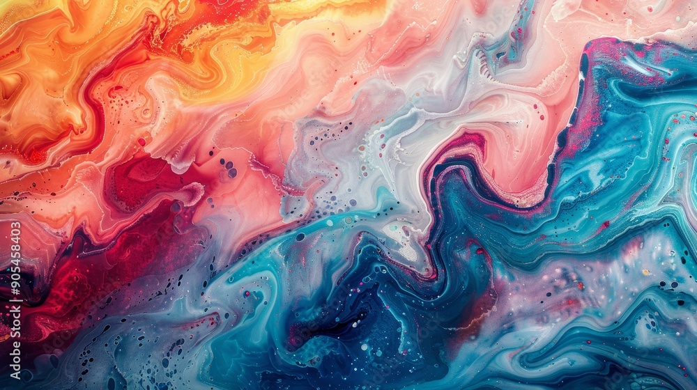 Abstract Watercolor and Acrylic Flow Abstract Watercolor and Acrylic Flow