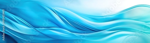 Mesmerizing Waves of Blue and Cyan in a Digital Symphony photo