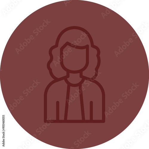 Judge Vector Line Maroon Circle Maroon