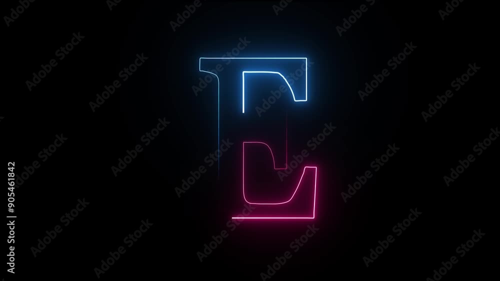 Glowing neon letter G. Two-color looping trendy glowing neon alphabet letter E. Educational concept with neon letter Glowing neon letter G. Two-color looping trendy glowing neon alphabet letter E. Educational concept with neon letter
