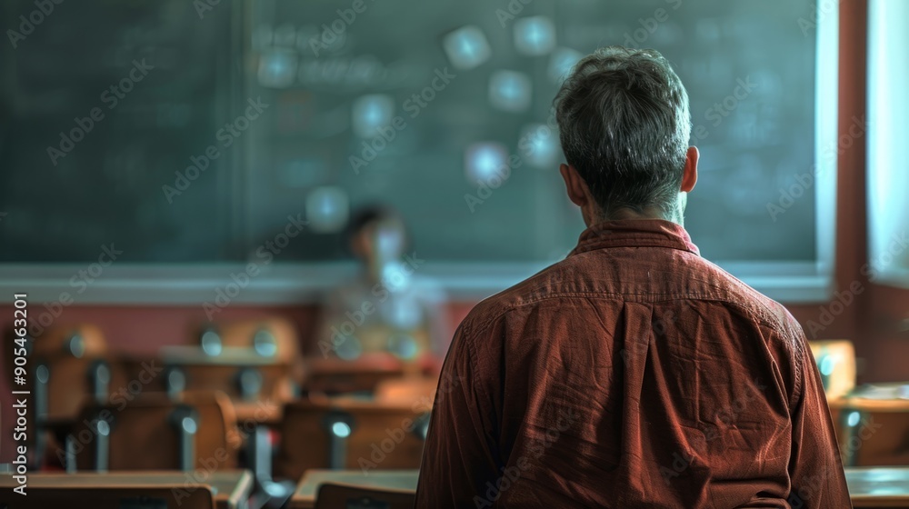 Teacher classroom background generative ai Teacher classroom background generative ai