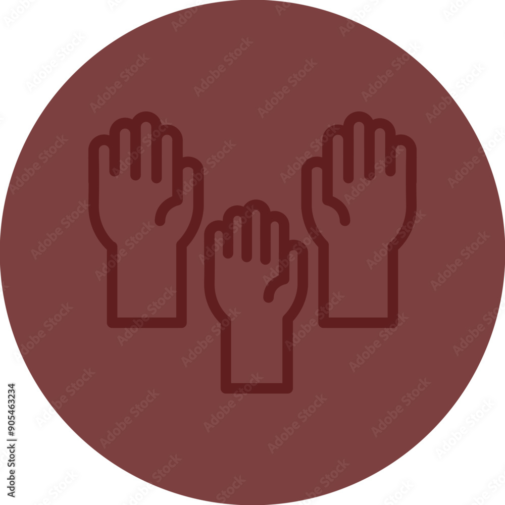 Voting Hand Vector Line Maroon Circle Maroon Voting Hand Vector Line Maroon Circle Maroon