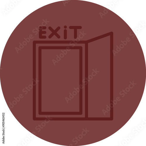 Election Exit Poll Vector Line Maroon Circle Maroon
