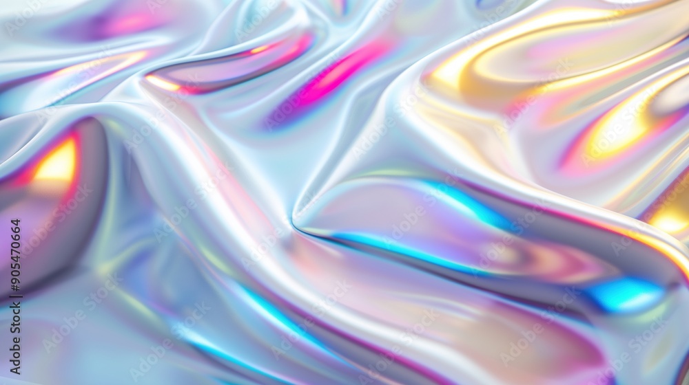 White abstract background with holographic surface. White abstract background with holographic surface.
