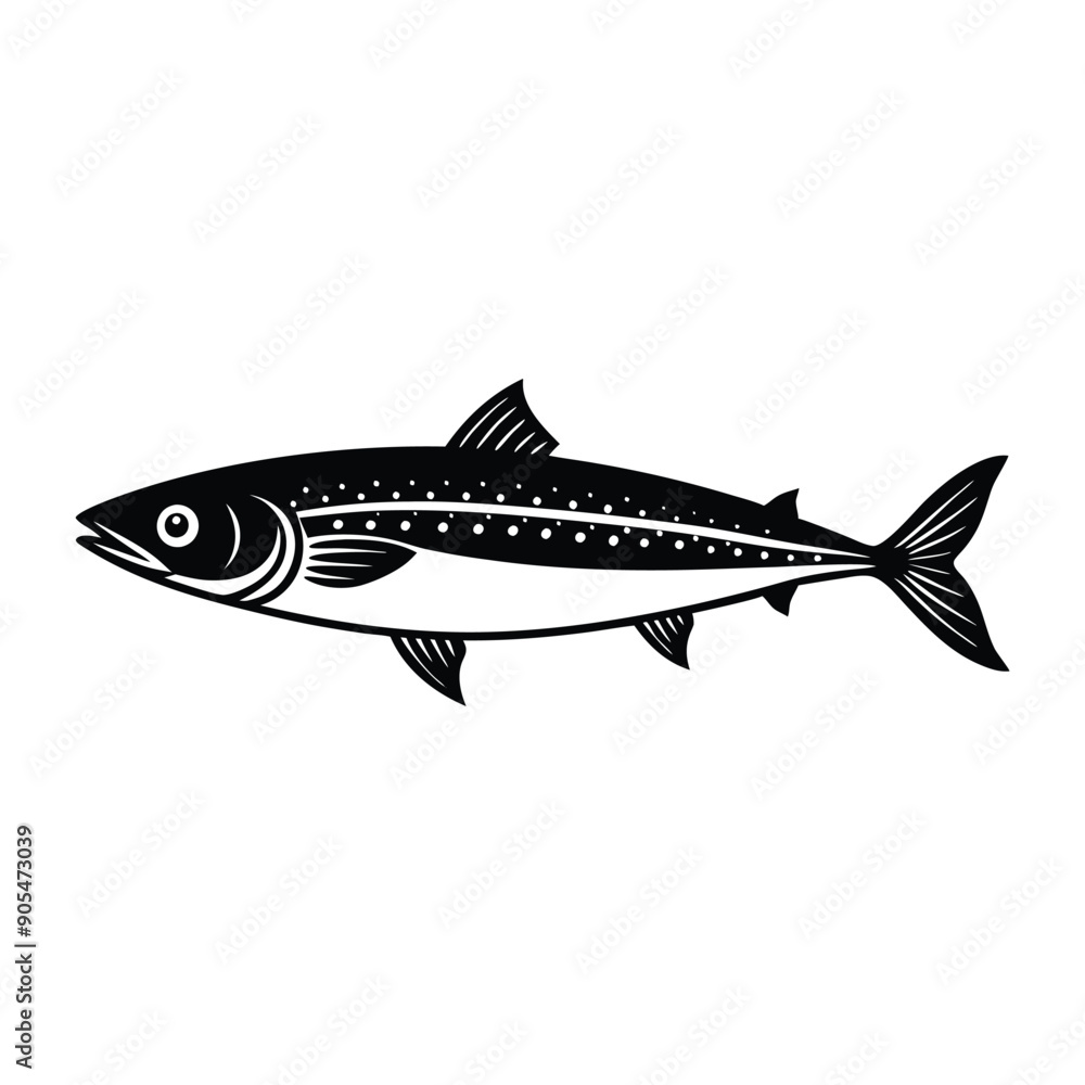 a silhouette of a fish mackerel illustration
a silhouette of a fish mackerel illustration